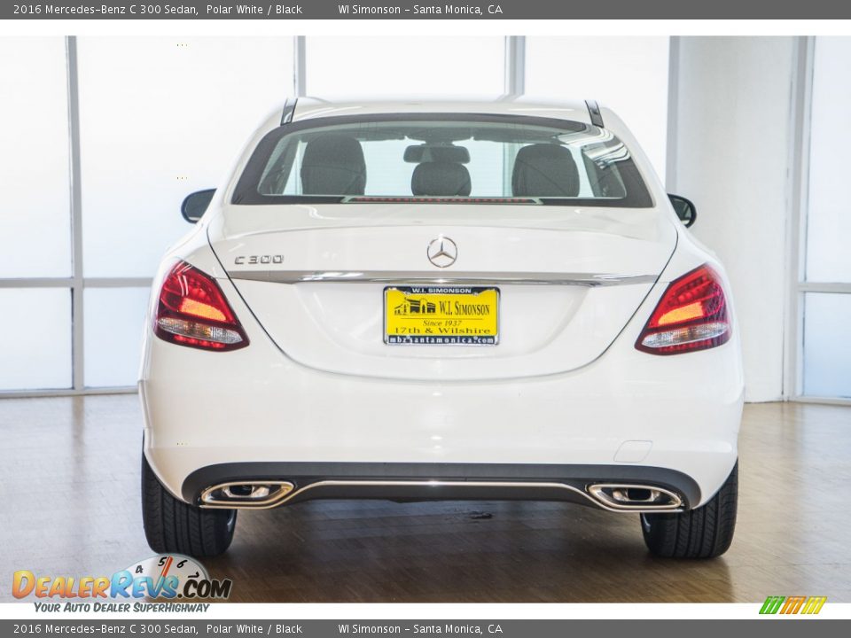 2016 Mercedes-Benz C 300 Sedan Polar White / Black Photo #4