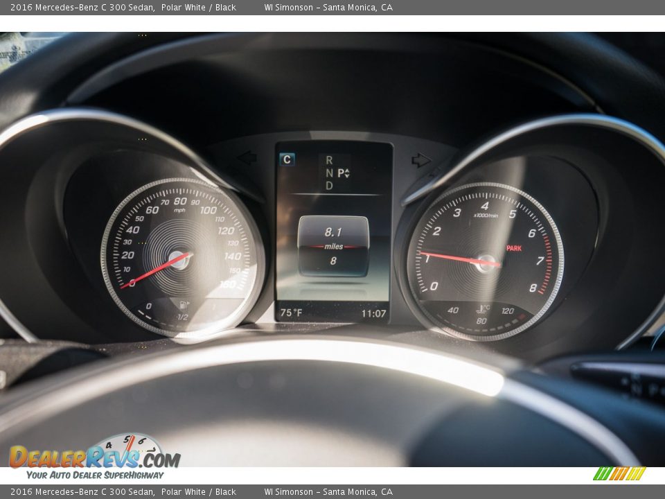 2016 Mercedes-Benz C 300 Sedan Polar White / Black Photo #7