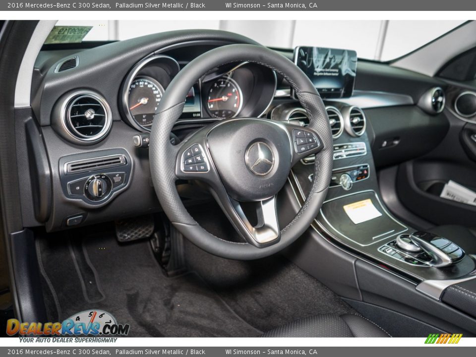 2016 Mercedes-Benz C 300 Sedan Palladium Silver Metallic / Black Photo #6