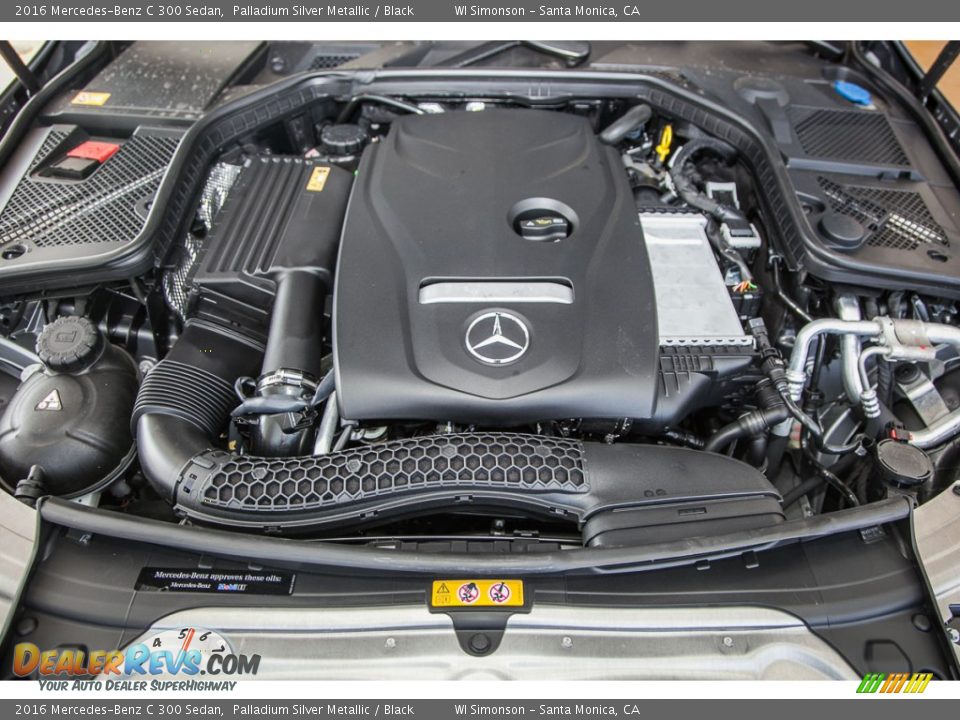 2016 Mercedes-Benz C 300 Sedan Palladium Silver Metallic / Black Photo #9