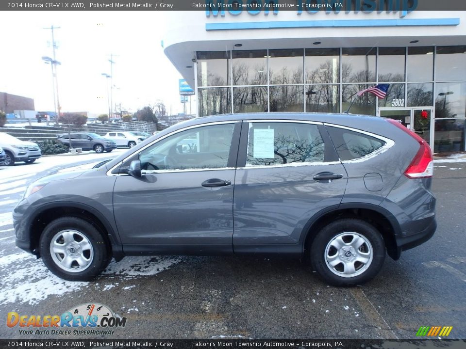 2014 Honda CR-V LX AWD Polished Metal Metallic / Gray Photo #2