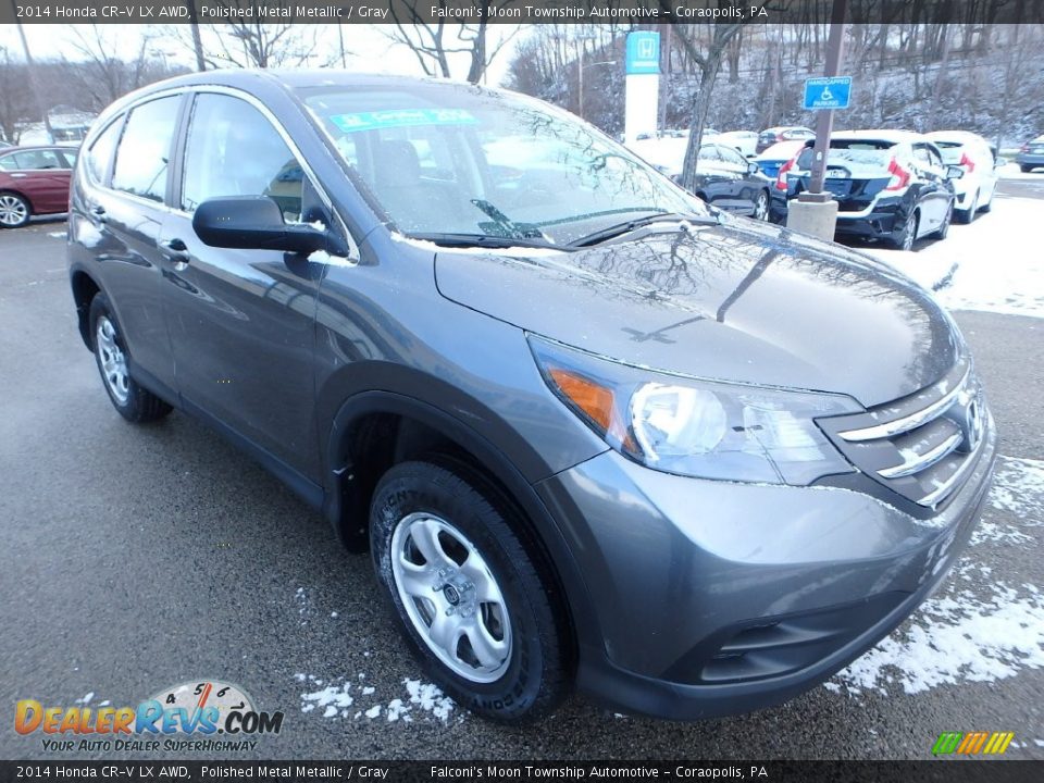2014 Honda CR-V LX AWD Polished Metal Metallic / Gray Photo #7