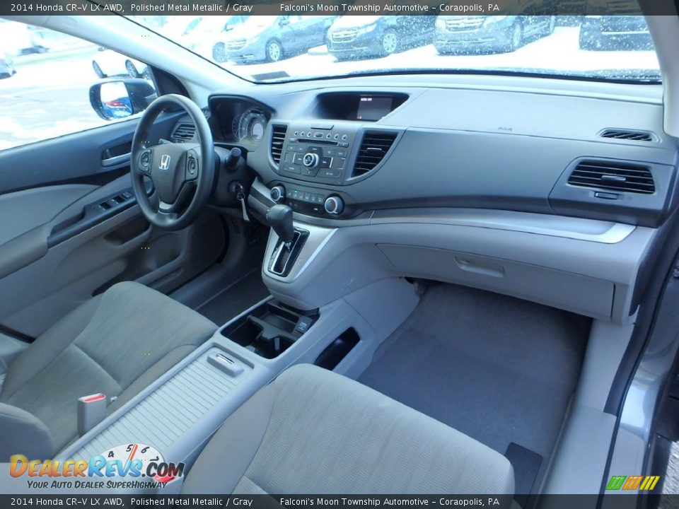 2014 Honda CR-V LX AWD Polished Metal Metallic / Gray Photo #11