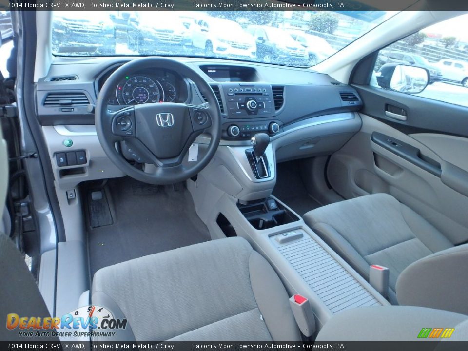 2014 Honda CR-V LX AWD Polished Metal Metallic / Gray Photo #17