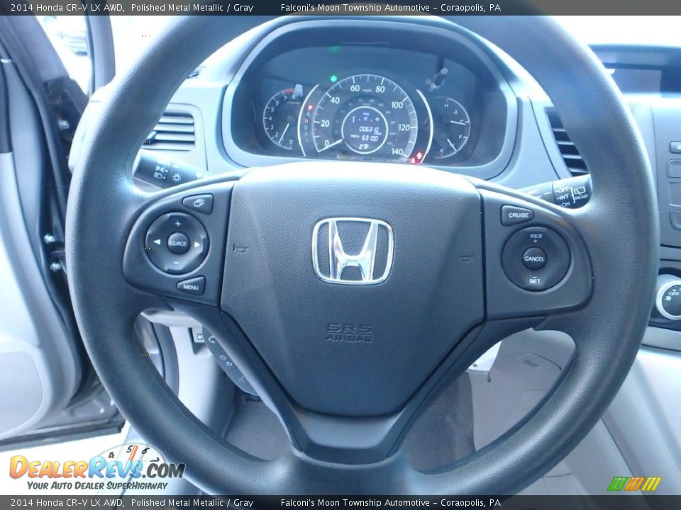 2014 Honda CR-V LX AWD Polished Metal Metallic / Gray Photo #21