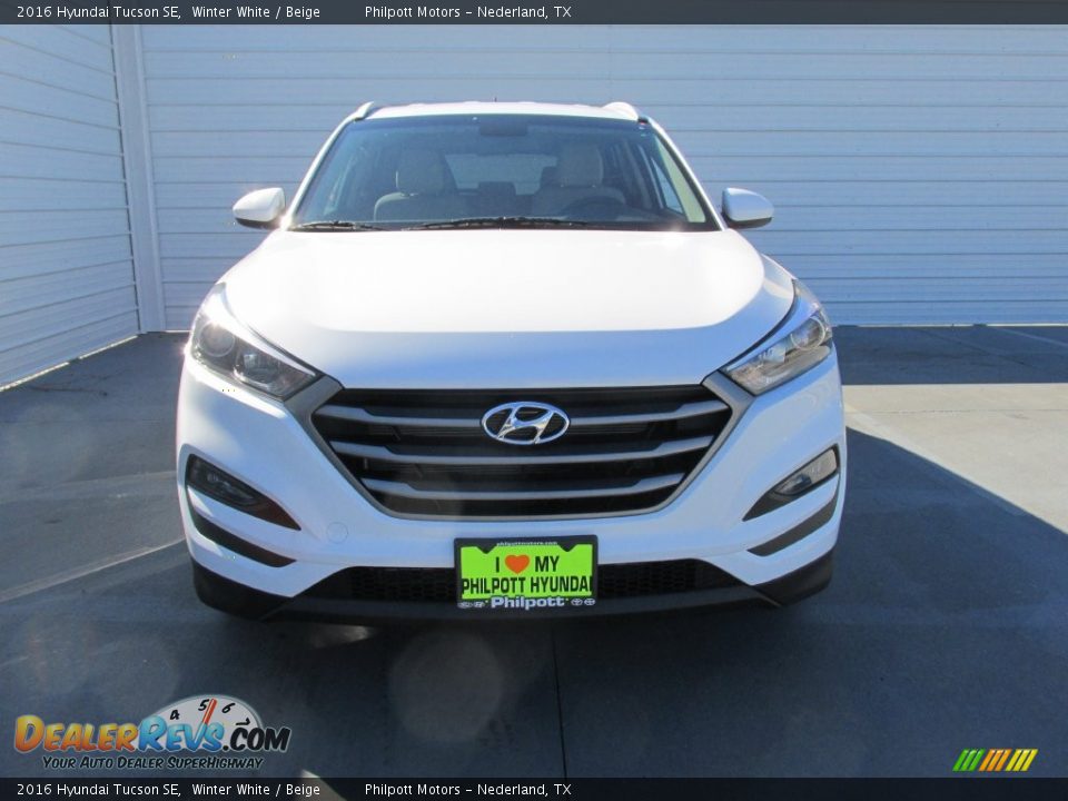 2016 Hyundai Tucson SE Winter White / Beige Photo #8