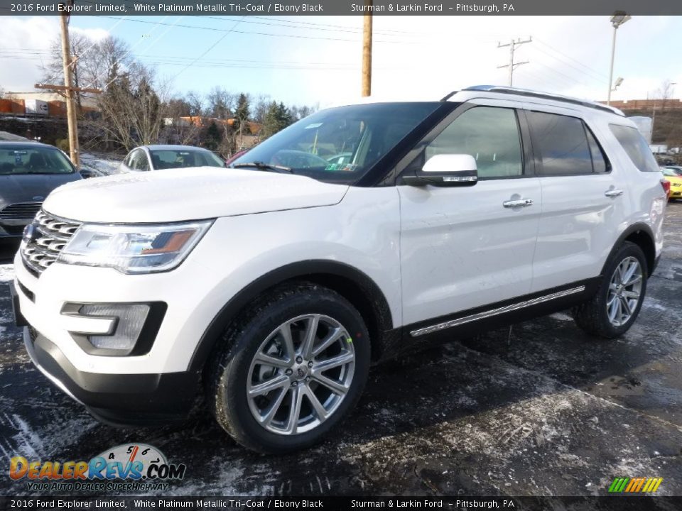 2016 Ford Explorer Limited White Platinum Metallic Tri-Coat / Ebony Black Photo #4