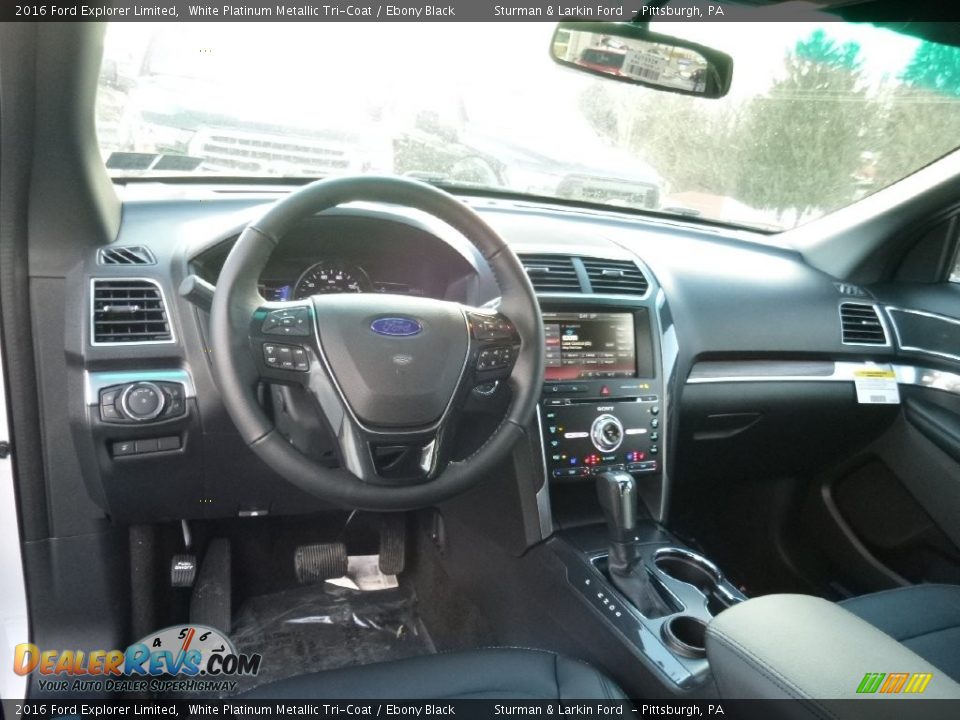 2016 Ford Explorer Limited White Platinum Metallic Tri-Coat / Ebony Black Photo #8