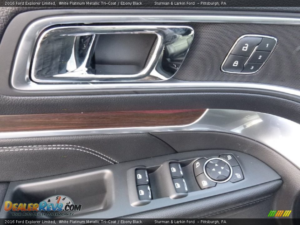 2016 Ford Explorer Limited White Platinum Metallic Tri-Coat / Ebony Black Photo #9