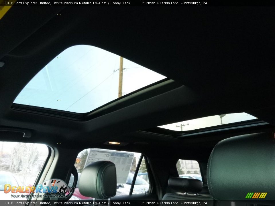 2016 Ford Explorer Limited White Platinum Metallic Tri-Coat / Ebony Black Photo #12