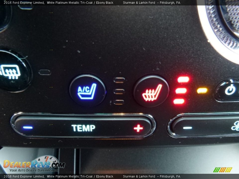 2016 Ford Explorer Limited White Platinum Metallic Tri-Coat / Ebony Black Photo #13