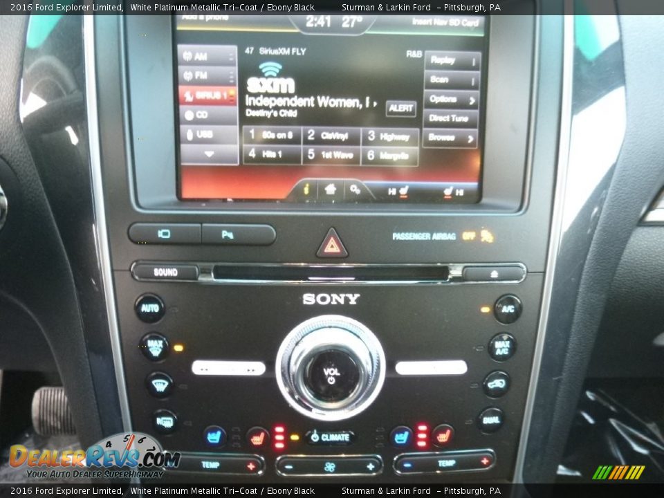 2016 Ford Explorer Limited White Platinum Metallic Tri-Coat / Ebony Black Photo #14