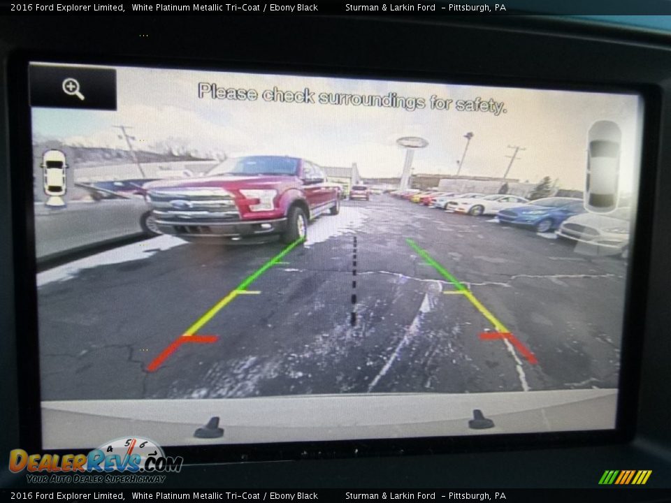 2016 Ford Explorer Limited White Platinum Metallic Tri-Coat / Ebony Black Photo #15