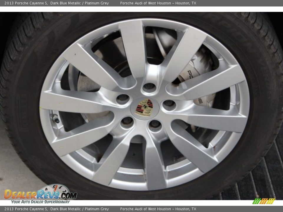 2013 Porsche Cayenne S Dark Blue Metallic / Platinum Grey Photo #11