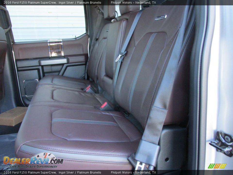 Rear Seat of 2016 Ford F150 Platinum SuperCrew Photo #17