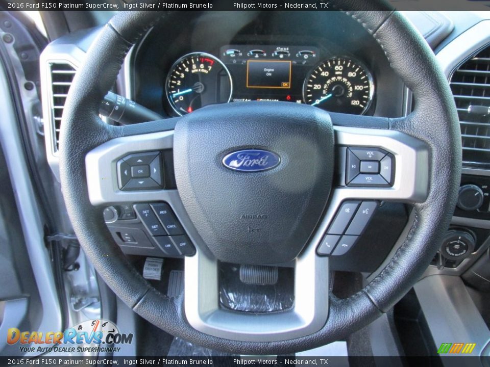 2016 Ford F150 Platinum SuperCrew Steering Wheel Photo #31