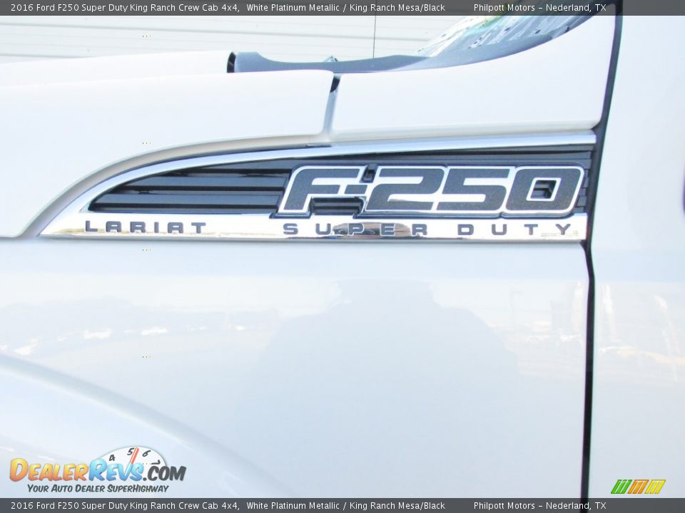 2016 Ford F250 Super Duty King Ranch Crew Cab 4x4 White Platinum Metallic / King Ranch Mesa/Black Photo #14
