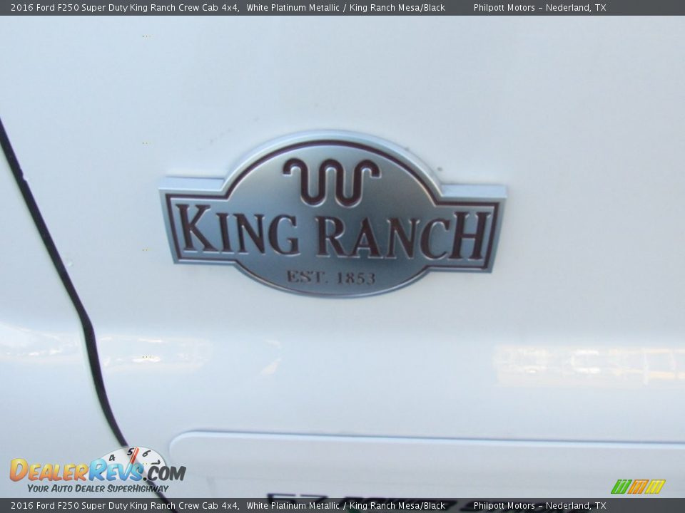2016 Ford F250 Super Duty King Ranch Crew Cab 4x4 White Platinum Metallic / King Ranch Mesa/Black Photo #15