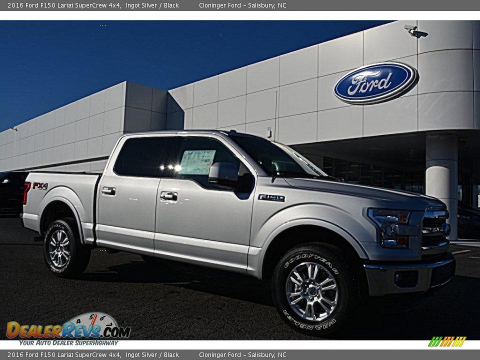 2016 Ford F150 Lariat SuperCrew 4x4 Ingot Silver / Black Photo #1