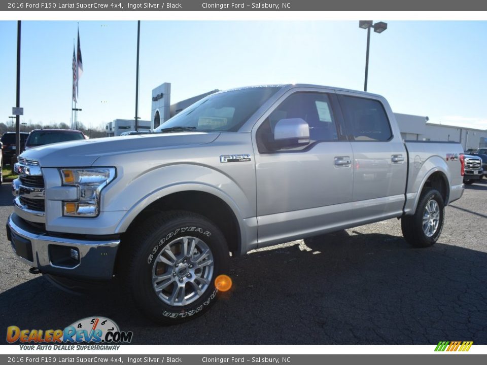 2016 Ford F150 Lariat SuperCrew 4x4 Ingot Silver / Black Photo #3