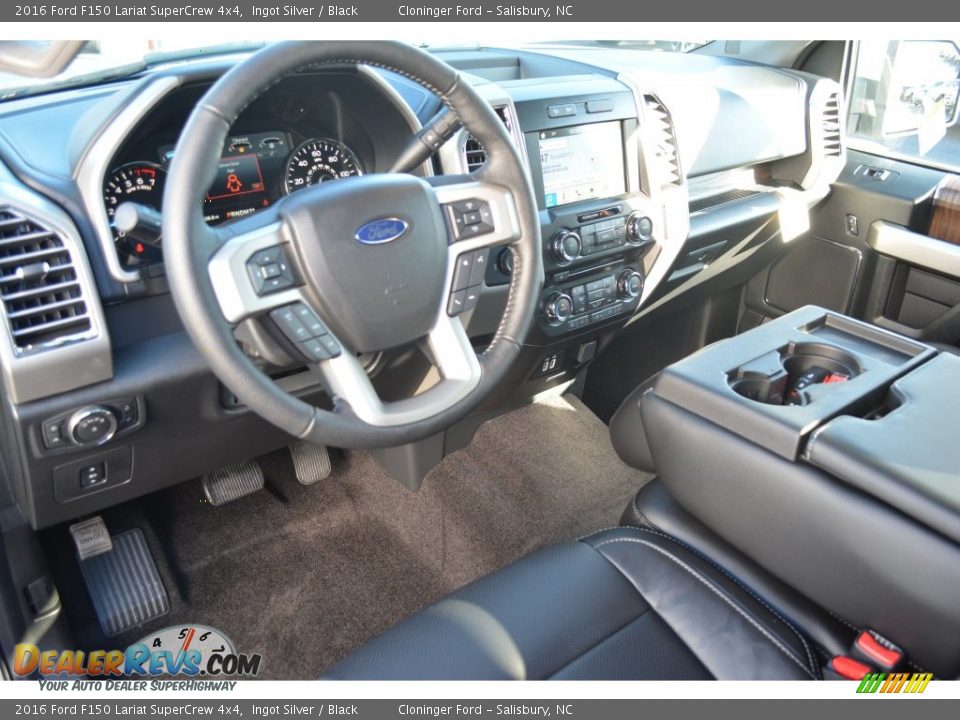 2016 Ford F150 Lariat SuperCrew 4x4 Ingot Silver / Black Photo #10