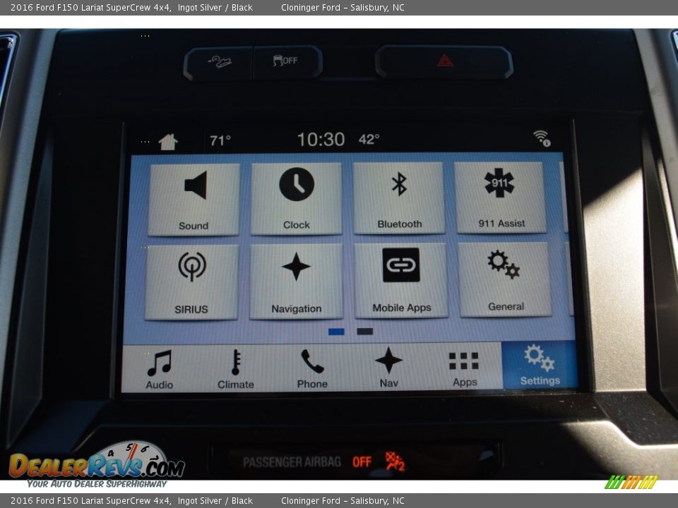 2016 Ford F150 Lariat SuperCrew 4x4 Ingot Silver / Black Photo #13