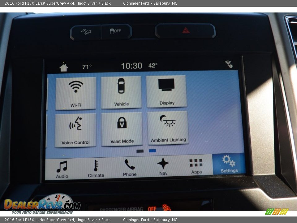 2016 Ford F150 Lariat SuperCrew 4x4 Ingot Silver / Black Photo #14