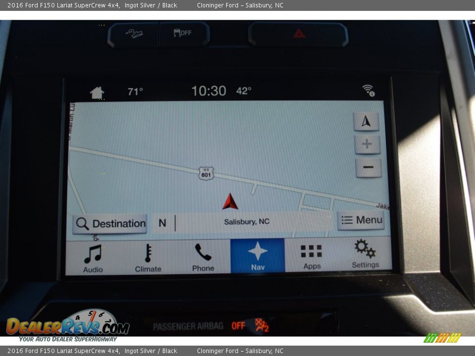 2016 Ford F150 Lariat SuperCrew 4x4 Ingot Silver / Black Photo #15