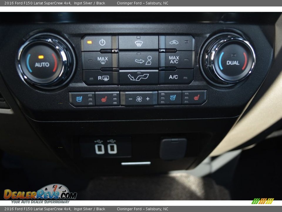 2016 Ford F150 Lariat SuperCrew 4x4 Ingot Silver / Black Photo #17