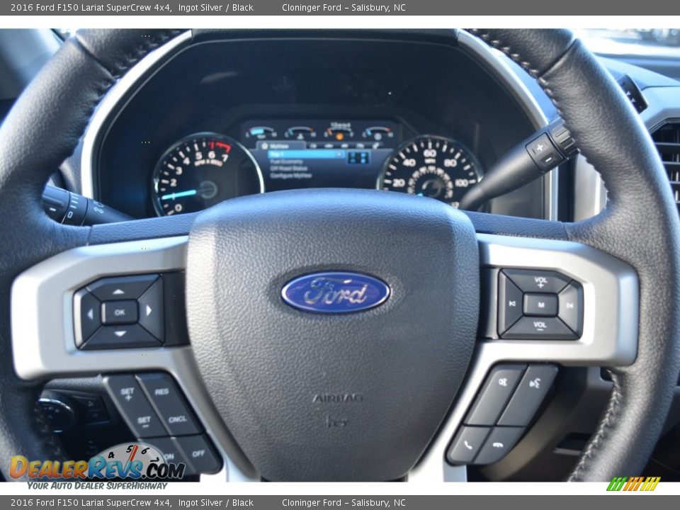 2016 Ford F150 Lariat SuperCrew 4x4 Ingot Silver / Black Photo #20
