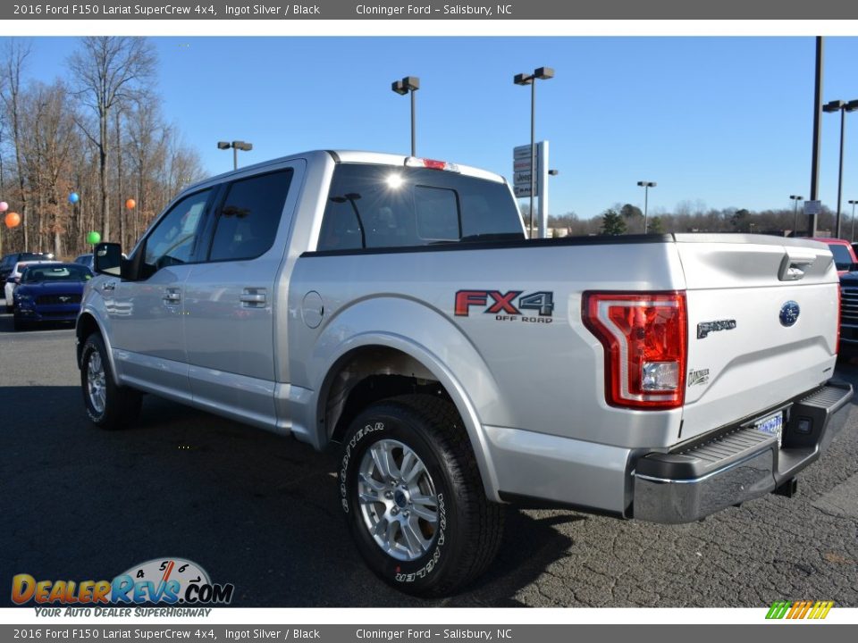 2016 Ford F150 Lariat SuperCrew 4x4 Ingot Silver / Black Photo #24