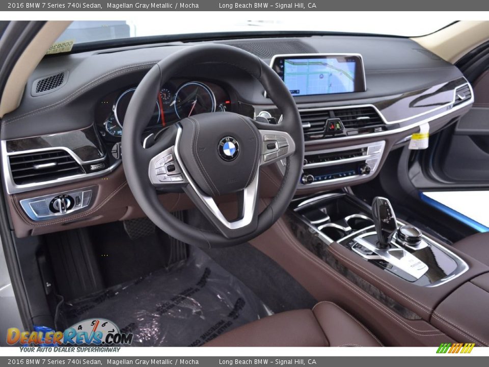 Mocha Interior - 2016 BMW 7 Series 740i Sedan Photo #7