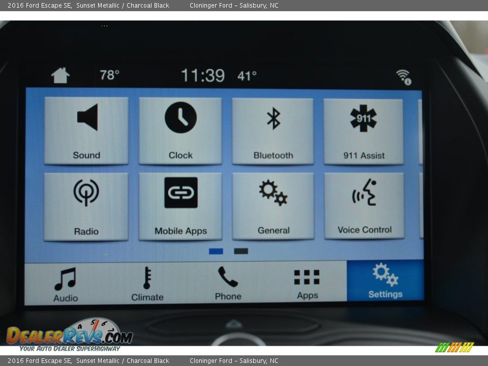 2016 Ford Escape SE Sunset Metallic / Charcoal Black Photo #13