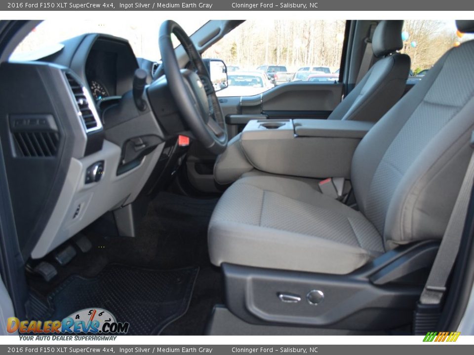 2016 Ford F150 XLT SuperCrew 4x4 Ingot Silver / Medium Earth Gray Photo #9