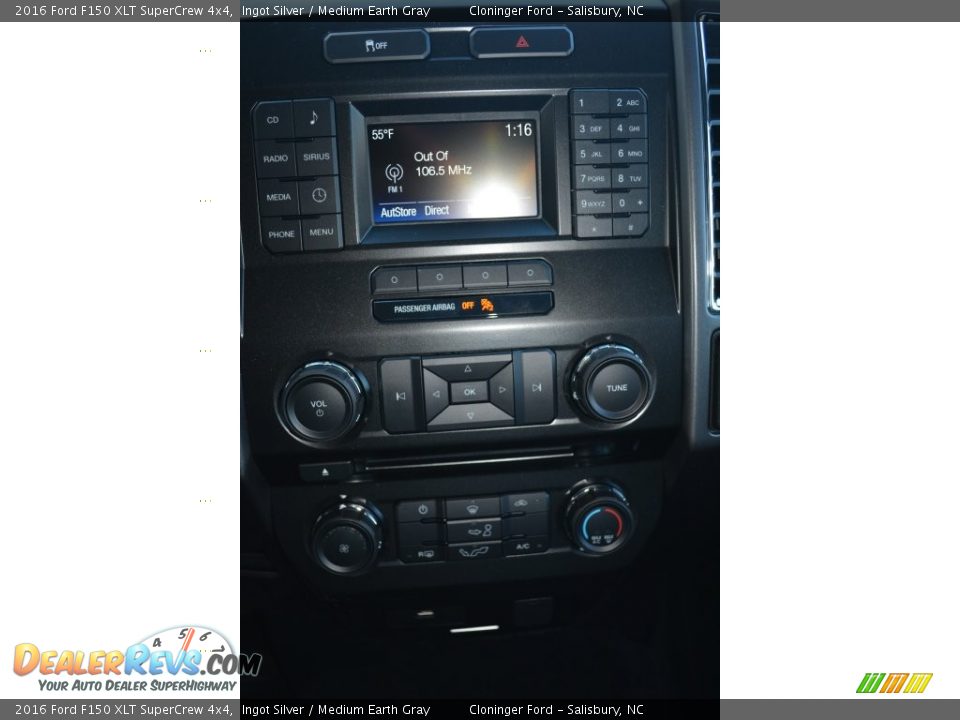 2016 Ford F150 XLT SuperCrew 4x4 Ingot Silver / Medium Earth Gray Photo #12
