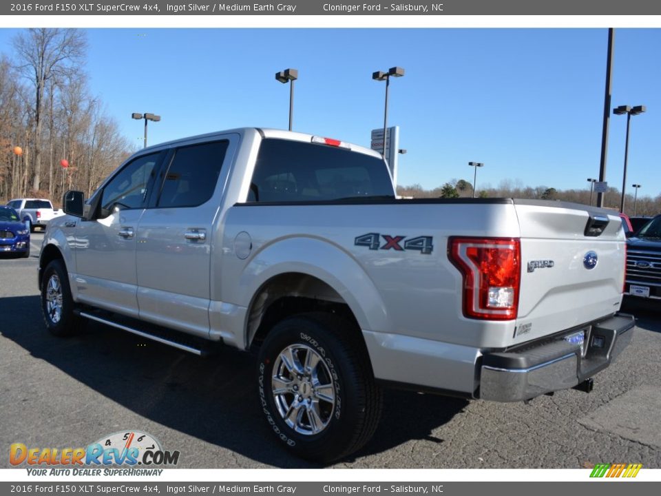2016 Ford F150 XLT SuperCrew 4x4 Ingot Silver / Medium Earth Gray Photo #20