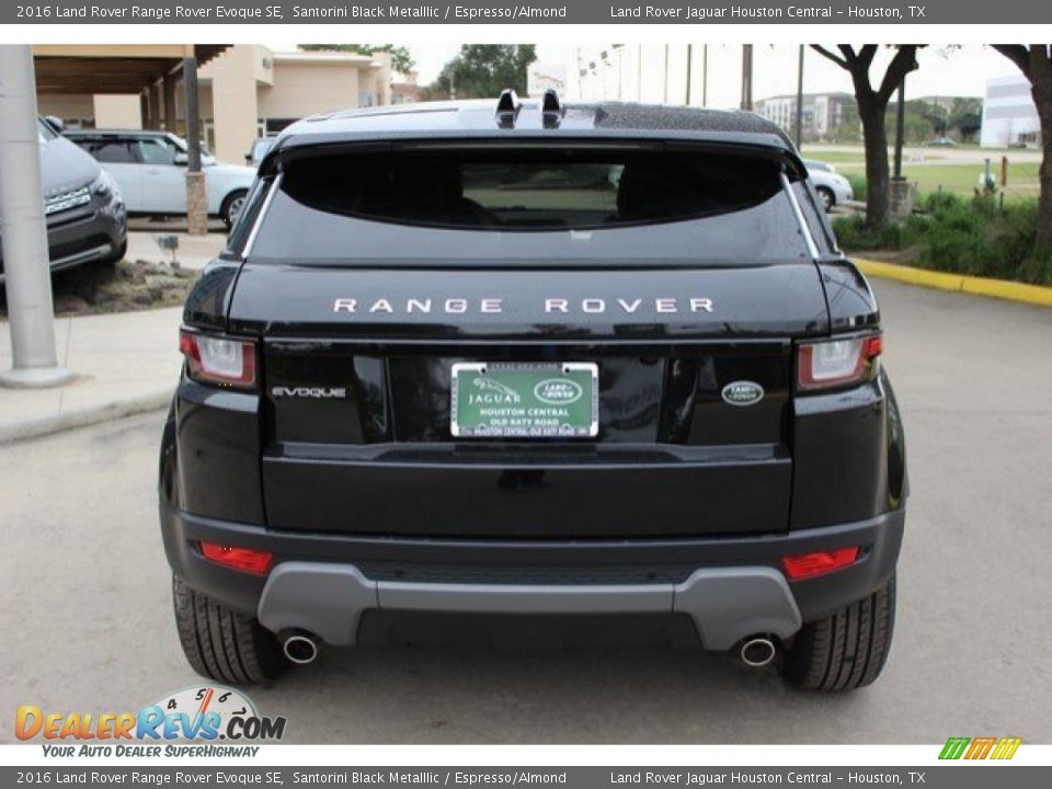 2016 Land Rover Range Rover Evoque SE Santorini Black Metalllic / Espresso/Almond Photo #10