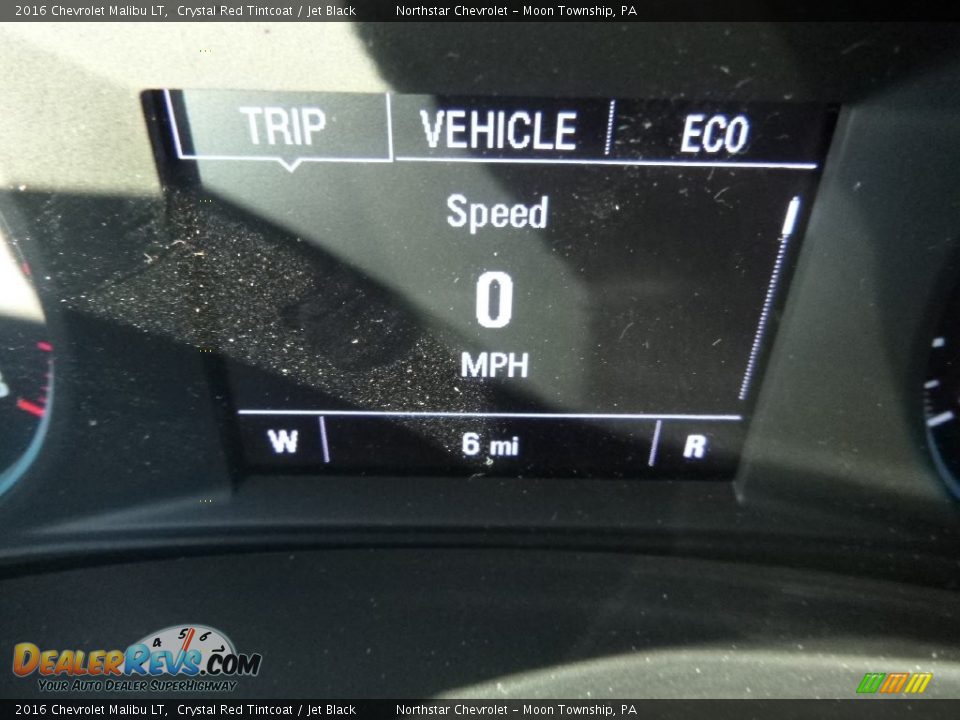 2016 Chevrolet Malibu LT Crystal Red Tintcoat / Jet Black Photo #20