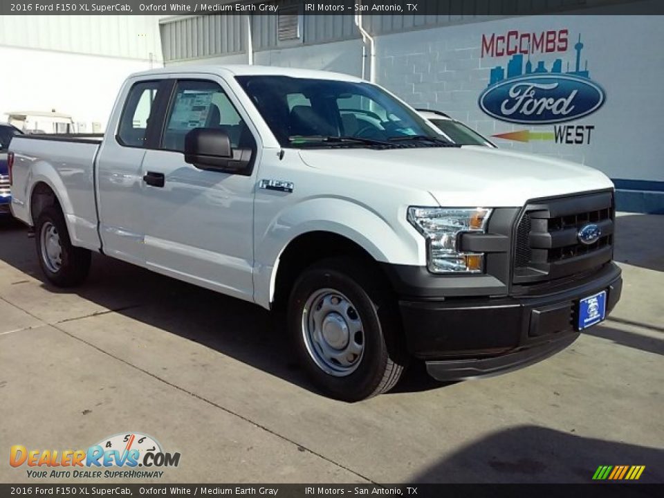 2016 Ford F150 XL SuperCab Oxford White / Medium Earth Gray Photo #1