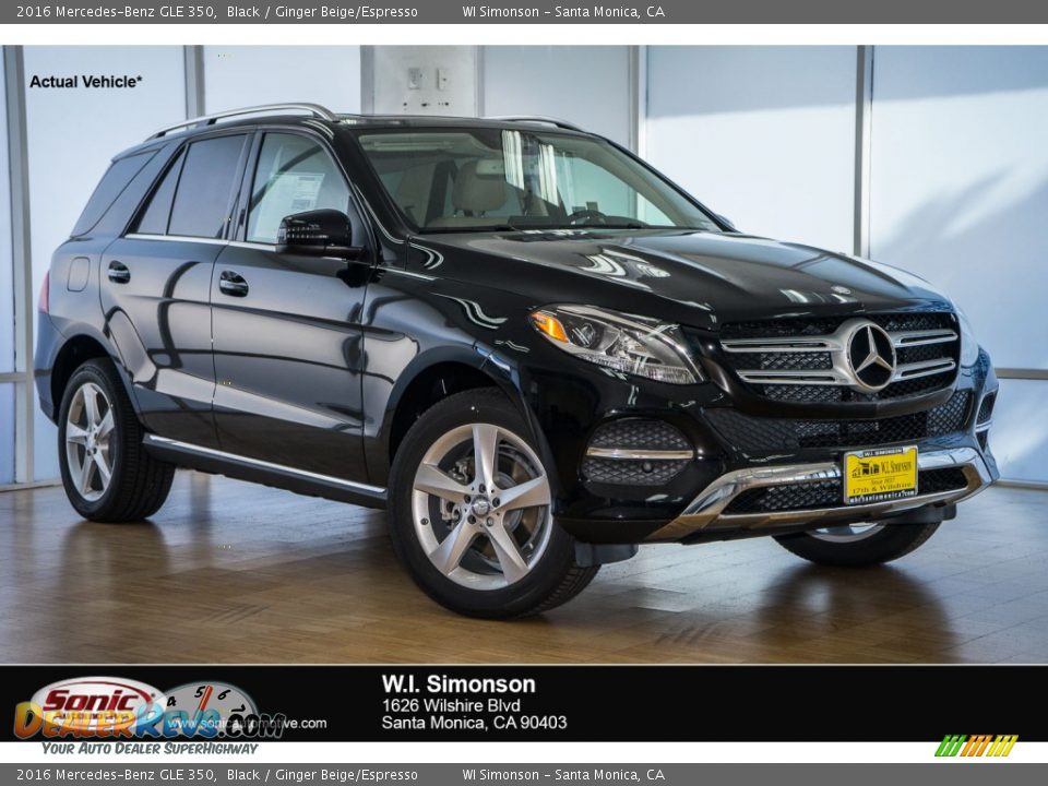 2016 Mercedes-Benz GLE 350 Black / Ginger Beige/Espresso Photo #1