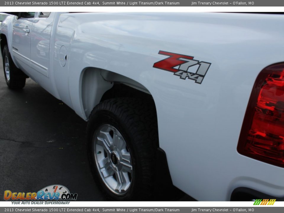 2013 Chevrolet Silverado 1500 LTZ Extended Cab 4x4 Summit White / Light Titanium/Dark Titanium Photo #4