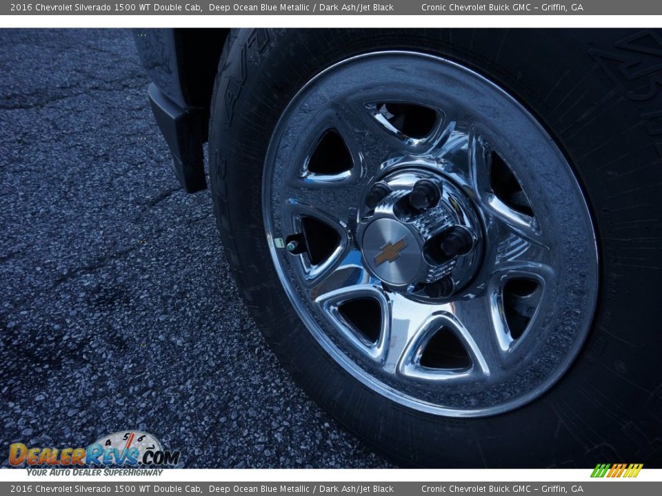 2016 Chevrolet Silverado 1500 WT Double Cab Deep Ocean Blue Metallic / Dark Ash/Jet Black Photo #10