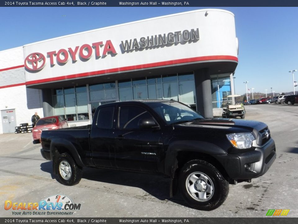 2014 Toyota Tacoma Access Cab 4x4 Black / Graphite Photo #2