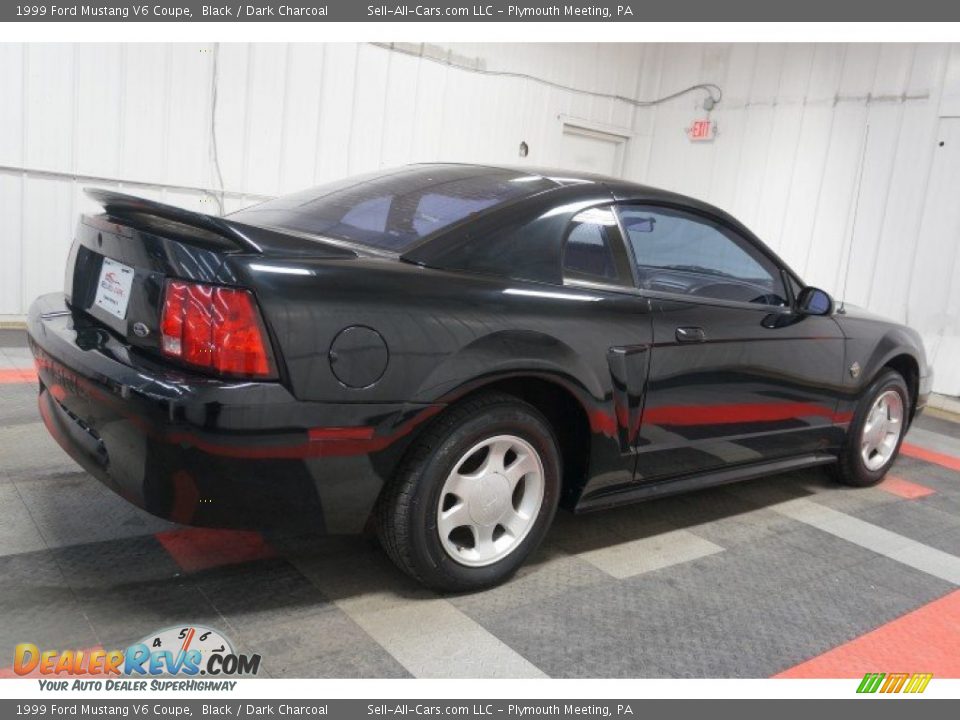 1999 Ford Mustang V6 Coupe Black / Dark Charcoal Photo #7