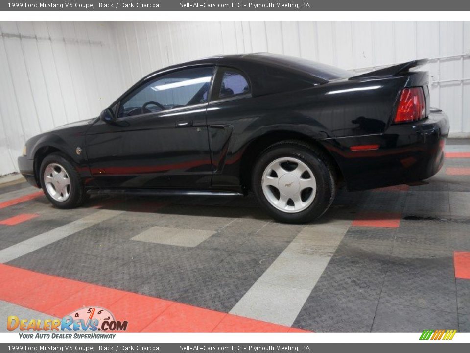 1999 Ford Mustang V6 Coupe Black / Dark Charcoal Photo #11
