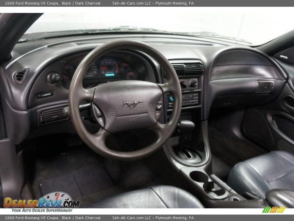 1999 Ford Mustang V6 Coupe Black / Dark Charcoal Photo #23