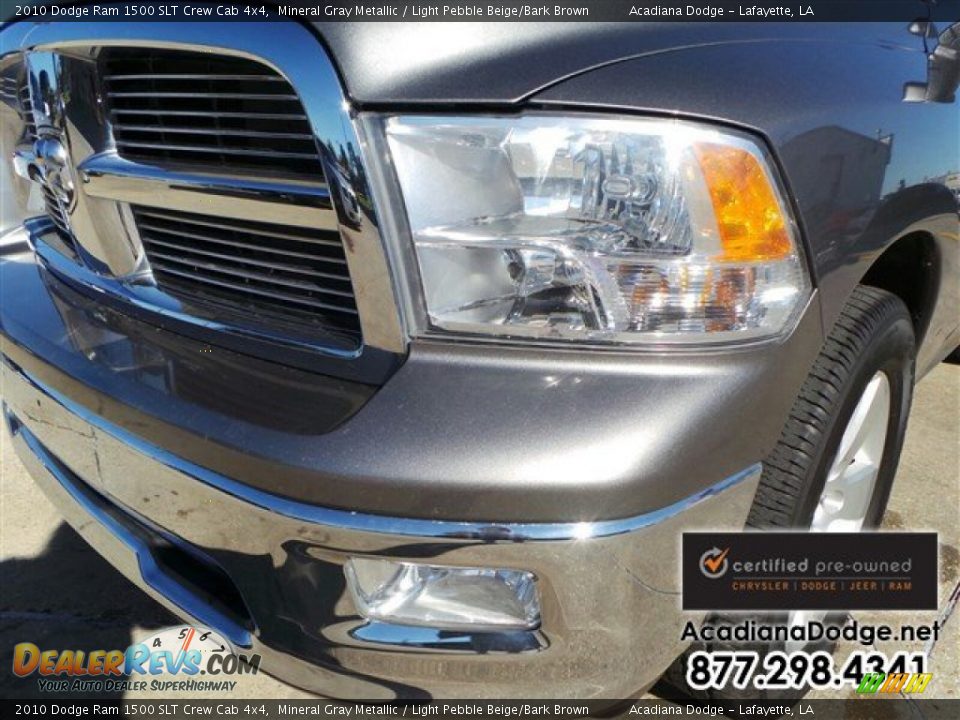 2010 Dodge Ram 1500 SLT Crew Cab 4x4 Mineral Gray Metallic / Light Pebble Beige/Bark Brown Photo #2