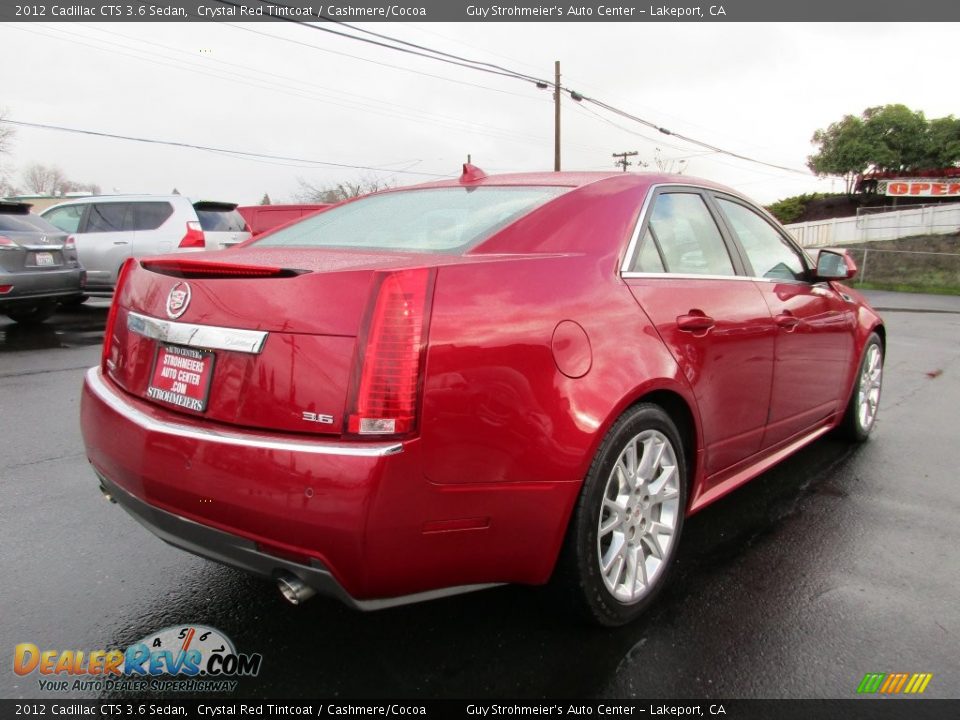 2012 Cadillac CTS 3.6 Sedan Crystal Red Tintcoat / Cashmere/Cocoa Photo #7