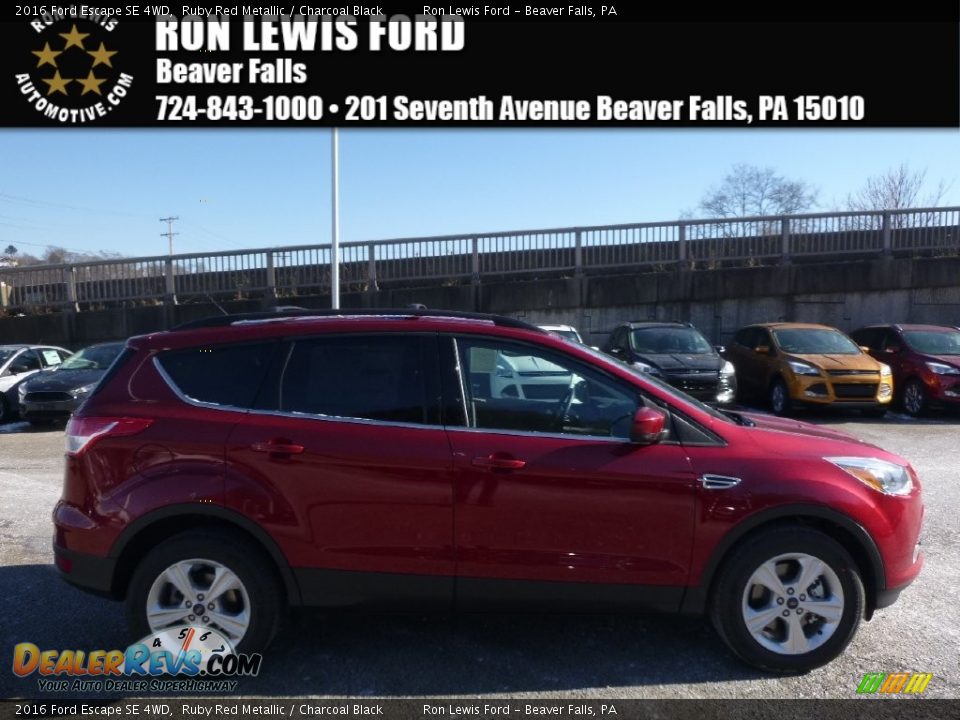 2016 Ford Escape SE 4WD Ruby Red Metallic / Charcoal Black Photo #1