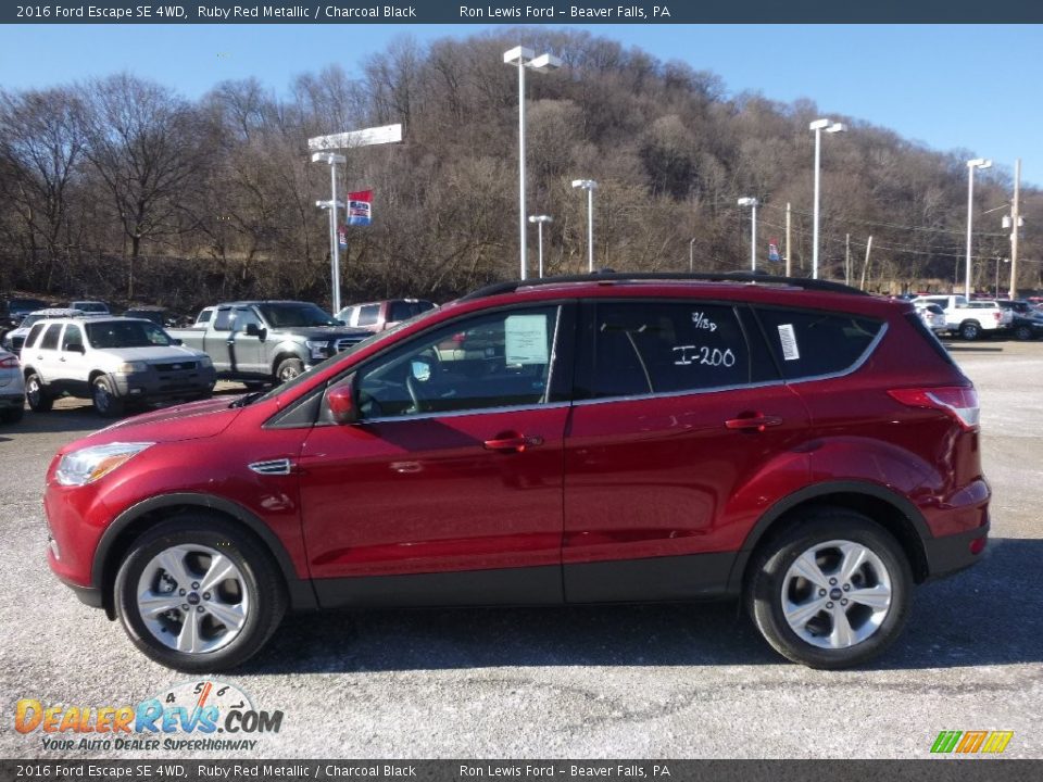 2016 Ford Escape SE 4WD Ruby Red Metallic / Charcoal Black Photo #6